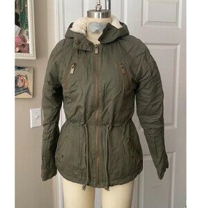 AMERICAN Rag Surplus Cotton Fur Lined Drawstring Hood Surplus Jacket *XS* B92